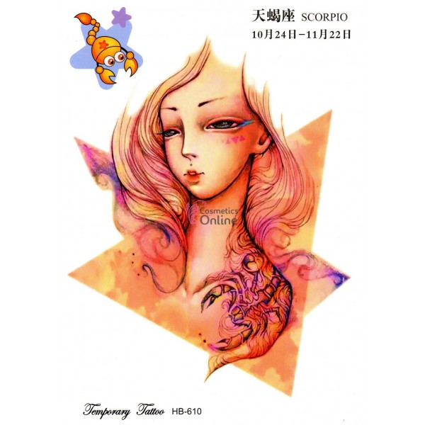 Tatuaje temporare pentru corp HB610 zodia Scorpion